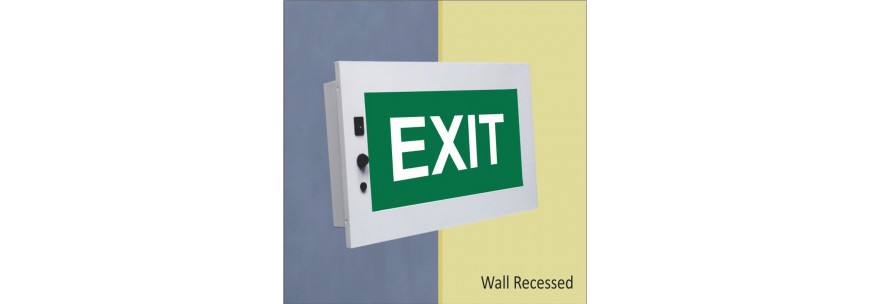 Decorative Exit / Egress Lights (Recessed Mounted)