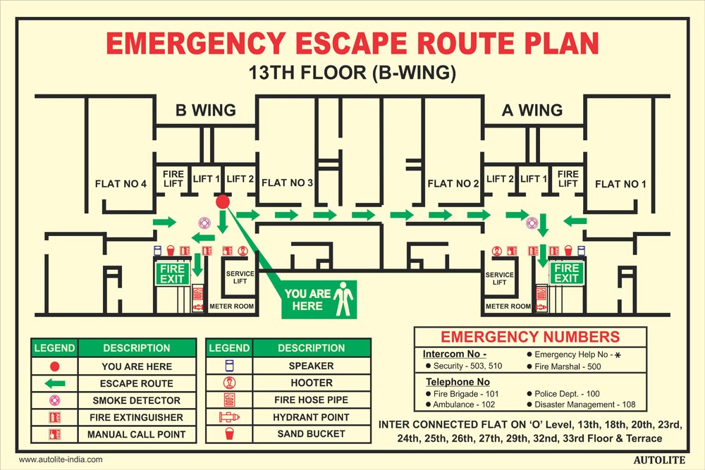 Manufacturer Of Emergency Escape Route Plan